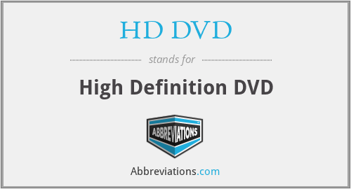 What does HD DVD stand for?